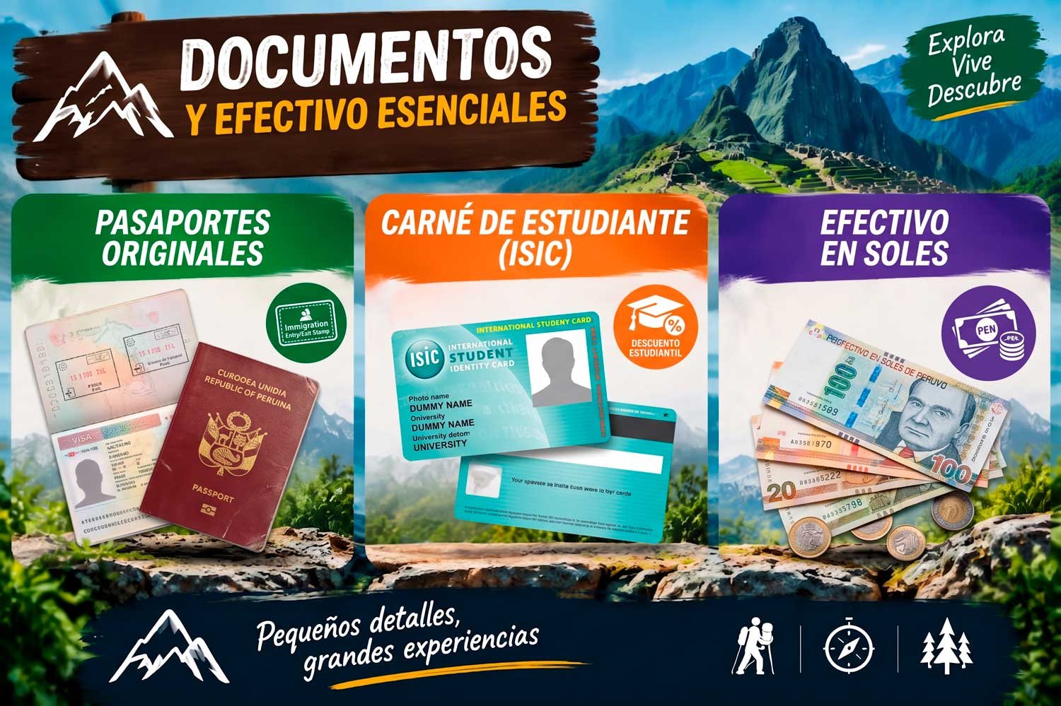Documentos y dinero en efectivo